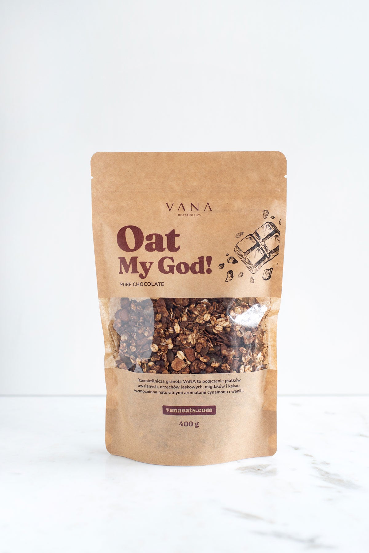 Granola Oat My God! by VANA - Pure Chocolate (400g)
