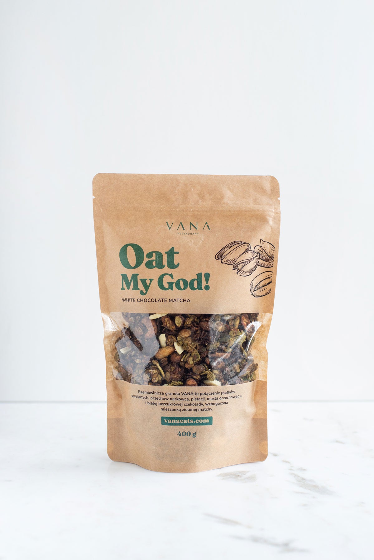 Granola Oat My God! by VANA - White Chocolate Matcha (400g)