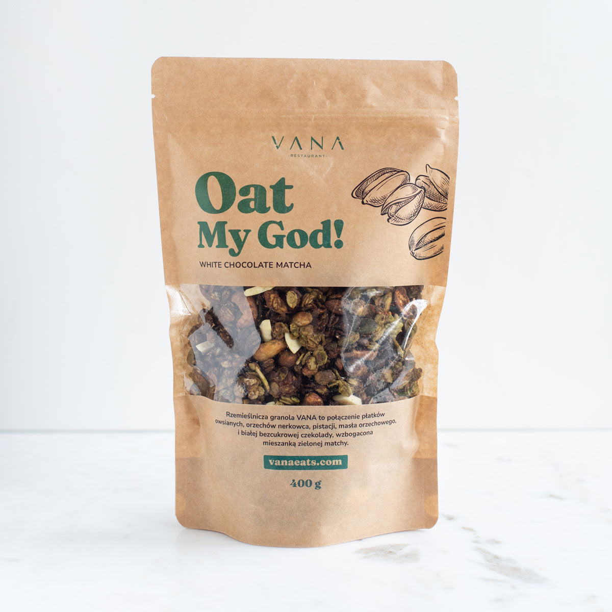 Granola Oat My God! by VANA - White Chocolate Matcha (400g)